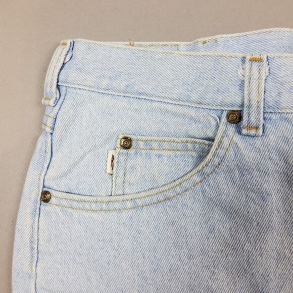 Riders Men's Light Wash Size 38 Denim Shorts Vintage Made in USA - Picture 4 of 6